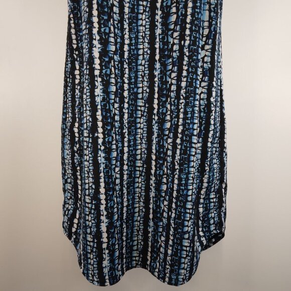 DKNY Blue Print Sleeveless Dress Size XS - Picture 3 of 12